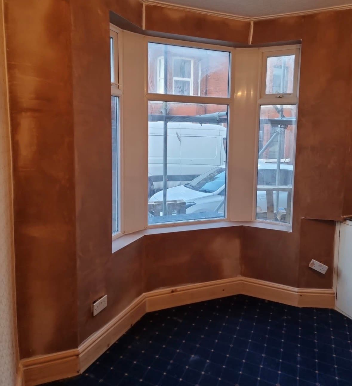 Finished internal wall insulation in a living space